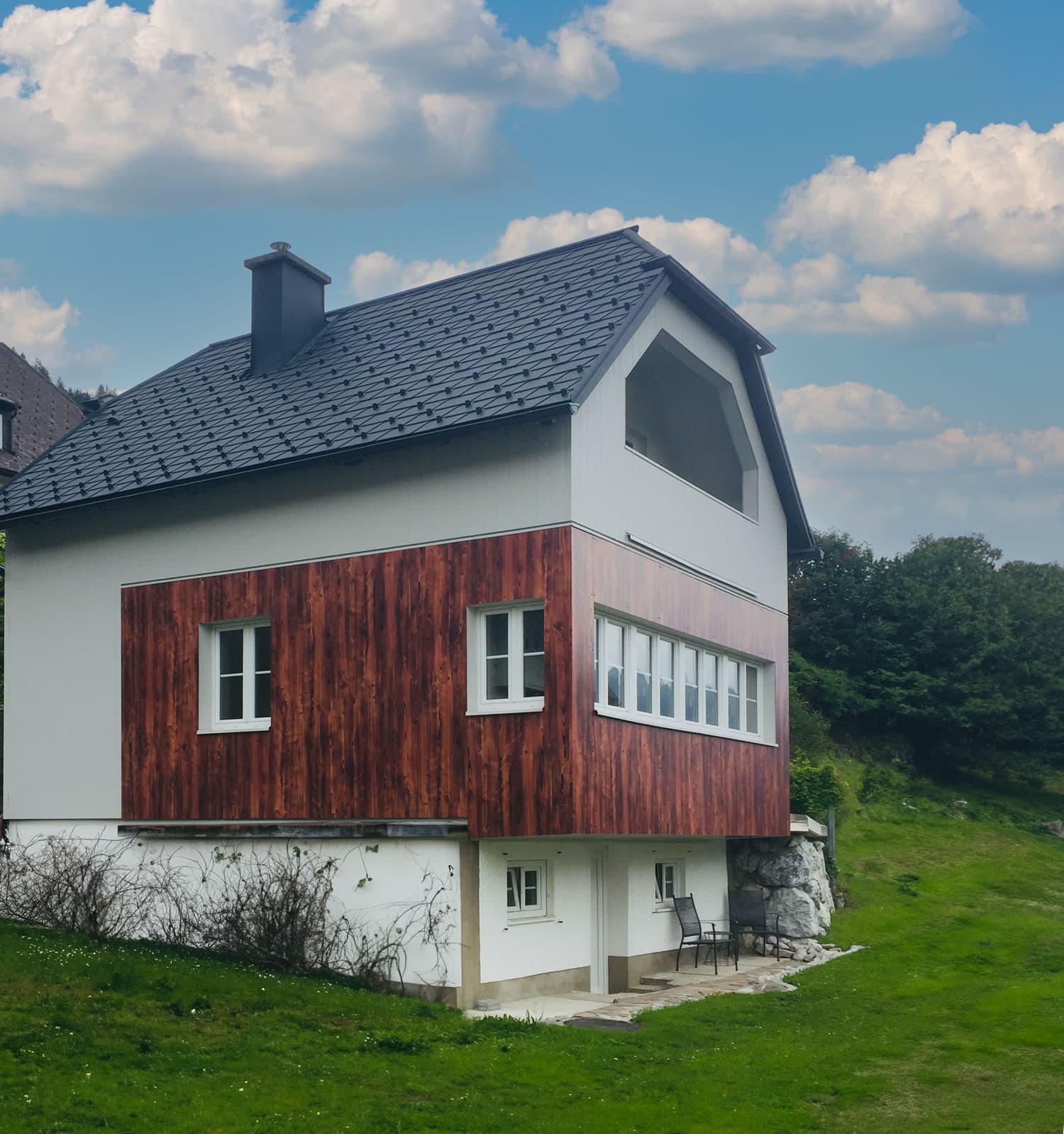 Neues Dach auf einem Haus